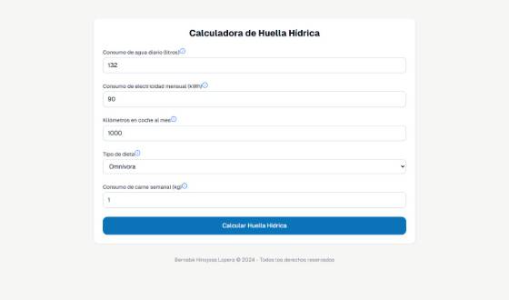 Vista de Huella hídrica