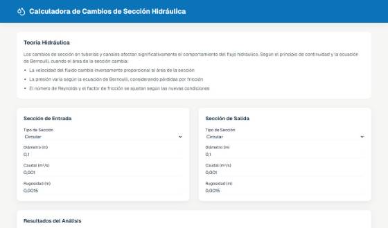 Vista de Cambios de sección