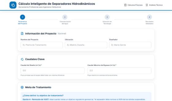 Vista de Separadores hidrodinámicos